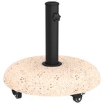 vidaXL Base de Parasol sur Roues pour poteaux de 37/42/52/58mm en Béton Jaune