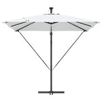 vidaXL Parasol banane à mât déporté Couleur sable 249 x 249 x 250 cm