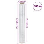 vidaXL Film étirable 6 Pièces transparent 20 μm 50 cm x 300 m