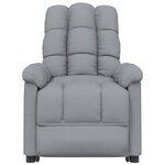 vidaXL Fauteuil électrique de massage Gris clair Tissu