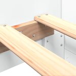 vidaXL Cadre de lit blanc 75x190 cm bois d'ingénierie