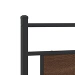 vidaXL Cadre de lit en métal sans matelas chêne marron 200x200 cm