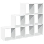 vidaXL Étagère séparatrice de pièce à 3 niveaux blanc 137 5x29x103 5cm
