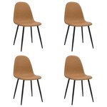 vidaXL Chaises à manger lot de 4 45x53 5x83 cm marron clair similicuir