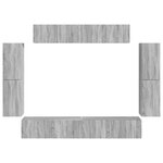 vidaXL Meuble TV 8 Pièces Gris Sonoma