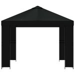 vidaXL Pavillon 3 x 3 m Noir Polyester et Acier 190 gsm