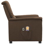 vidaXL Fauteuil électrique de massage Marron Tissu