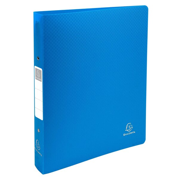 Classeur 2 Anneaux 30mm Polypropylène Opak Rigide 10/10e - A4 Maxi. - Bleu Clair - X 10 - Exacompta