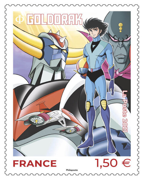 Timbres de France Car Goldorak Et Enveloppe Goldorak ser