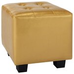 Vidaxl fauteuil avec repose-pied doré brillant similicuir