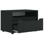 vidaXL Meuble TV VISNES noir 60x40x38 cm bois d'ingénierie