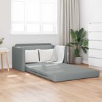 vidaXL Canapé-Lit Gris clair 124 x 71 x 78 cm tissu