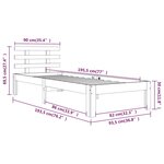 vidaXL Cadre de lit sans matelas 90x190 cm