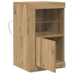 vidaXL Buffets avec éclairage LED 2 Pièces Chêne artisanal 41x37x67 cm