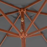vidaXL Parasol d'extérieur avec mât en bois 270 cm Anthracite
