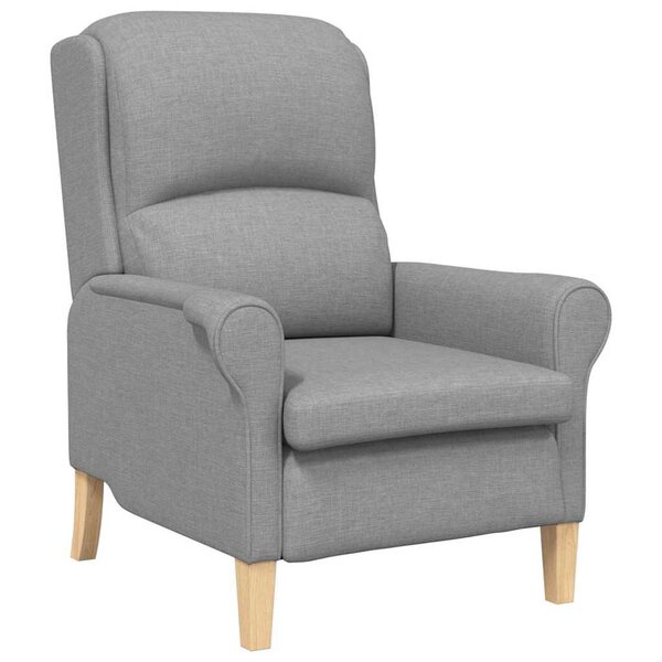 vidaXL fauteuil Gris clair 76 x 94 x 102 cm tissu