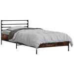 vidaXL Cadre de lit Chêne fumé 80 x 200 cm Bois d'ingénierie