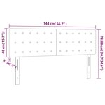 vidaXL Têtes de lit 2 Pièces Crème 72x5x78/88 cm Tissu