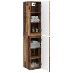 vidaXL Cabinet de Salle de Bain Mural Bois ancien 33 x 34 5 x 160 cm