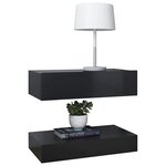 Vidaxl meuble tv avec lumières led gris 60x35 cm