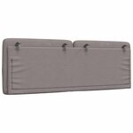 vidaXL Coussin de tête de lit taupe 120 cm tissu
