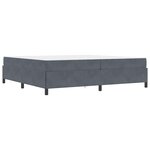 vidaXL Cadre de lit Gris foncé  gris et blanc 200 x 200 cm Velours