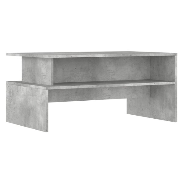 vidaXL Table basse gris béton 90x55x42 5 cm bois d'ingénierie