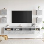vidaXL Meubles TV muraux 4 Pièces Gris béton 30 5x30x30 cm