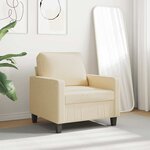 vidaXL Fauteuil Crème 60 cm Tissu