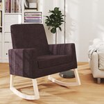 Vidaxl chaise à bascule violet tissu