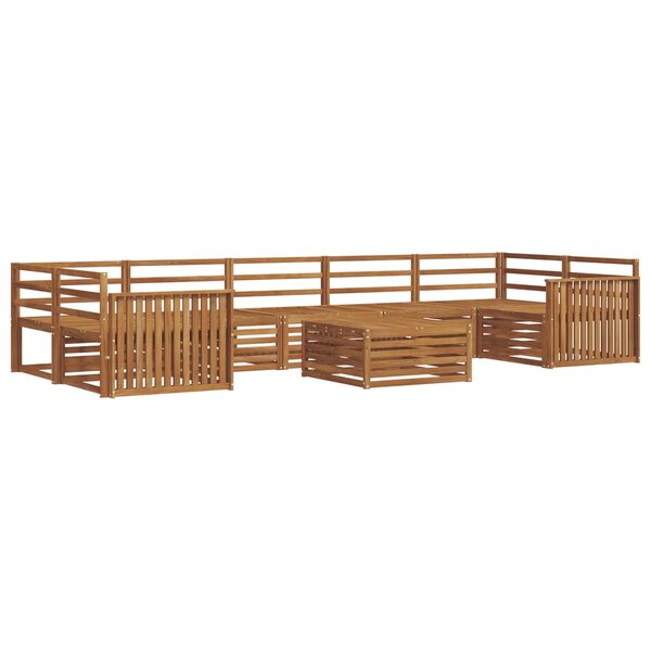 vidaXL Ensemble de canapés d'extérieur 8 Pièces Naturel