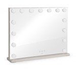 Miroir de maquillage Hollywood 56 x 44 cm - 15 LEDs - 3 modes lumineux - Blanc