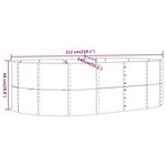 vidaXL Lit surélevé de jardin Gris 212x140x68cm Acier enduit de poudre