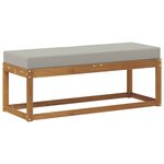 vidaXL Banc de Tabouret Gris Naturel et Clair 115 x 43 x 37 cm
