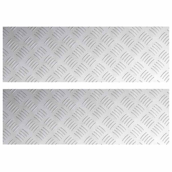vidaXL Plaques à motifs en aluminium 2 Pièces antidérapantes 75x25 cm