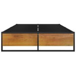 vidaXL Cadre de lit sans matelas noir métal 120x200 cm