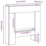VidaXL Cadre de cheminée chêne artisanal 81x18x82 cm bois ingénierie