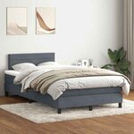 vidaXL Sommier à lattes de lit et matelas gris foncé 120x210cm velours
