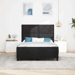 vidaXL Cadre de lit avec tête de lit Noir 140 x 190 cm Velours