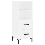 vidaXL Buffet blanc 34 5x34x90 cm bois d'ingénierie