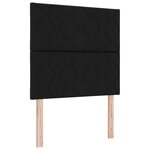 vidaXL Lit à ressorts avec matelas et banc noir 120x190 cm tissu