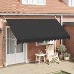 vidaXL Auvent manuel rétractable 400 cm Anthracite