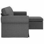 vidaXL Canapé Gris foncé 215 x 138 x 80 cm tissu