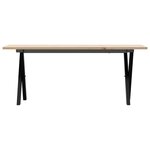 vidaXL Table basse cadre en X 110x40x45 cm bois de pin massif et acier