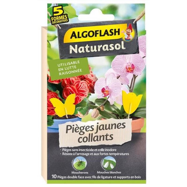 Pieges jaunes collants décoratifs - 10 stickers