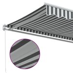 vidaXL Auvent manuel rétractable anthracite et blanc 400x300 cm