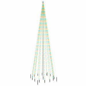 vidaXL Sapin de Noël avec piquet 1134 LED Colorées 800 cm