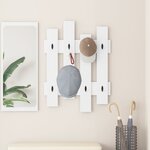 vidaXL Porte-manteau mural Blanc 60 x 3 x 82 cm Bois d'ingénierie