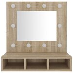 vidaXL Armoire de miroir avec LED Chêne sonoma 60x31 5x62 cm