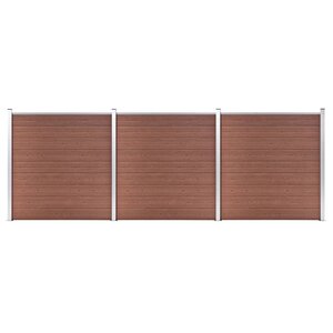 vidaXL Clôture de jardin WPC 526x186 cm Marron